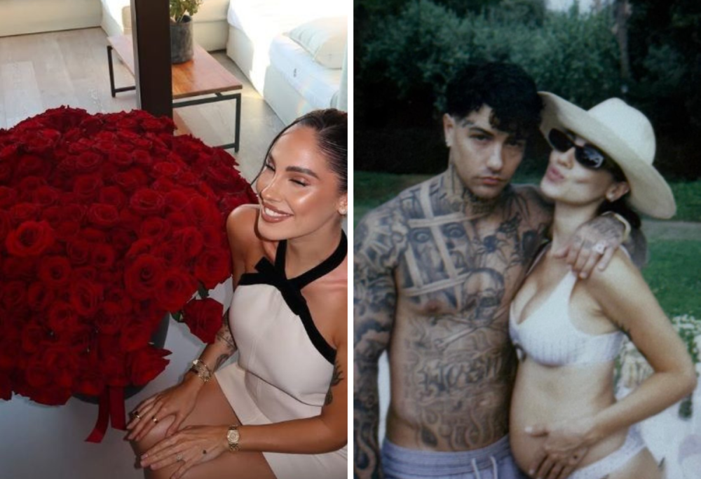 Giulia De Lellis e Tony Effe: rose rosse per l’anniversario