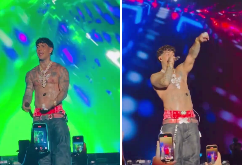 Tony Effe resta senza pantaloni al Circo Massimo