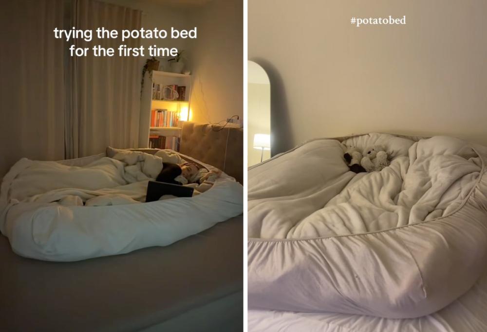 Come creare il "potato bed" di TikTok: il trend che ti fa dormire 