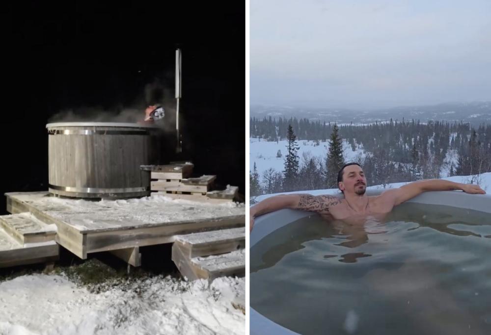Zlatan Ibrahimovic, bagno di notte a -10°C: il video è virale
