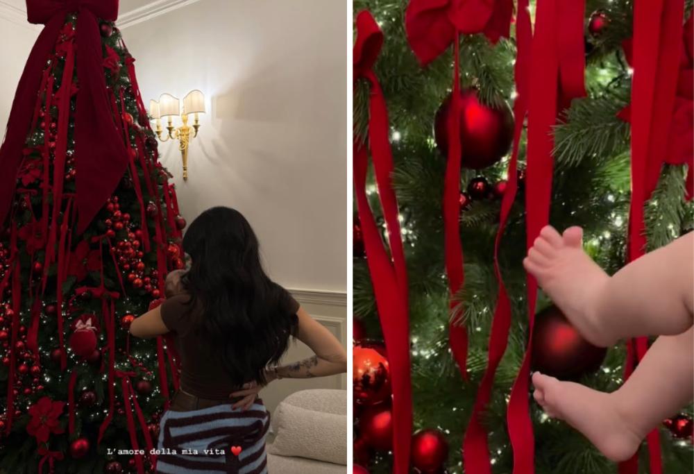 De Lellis, il video con i piedini della figlia davanti all&rsquo;albero