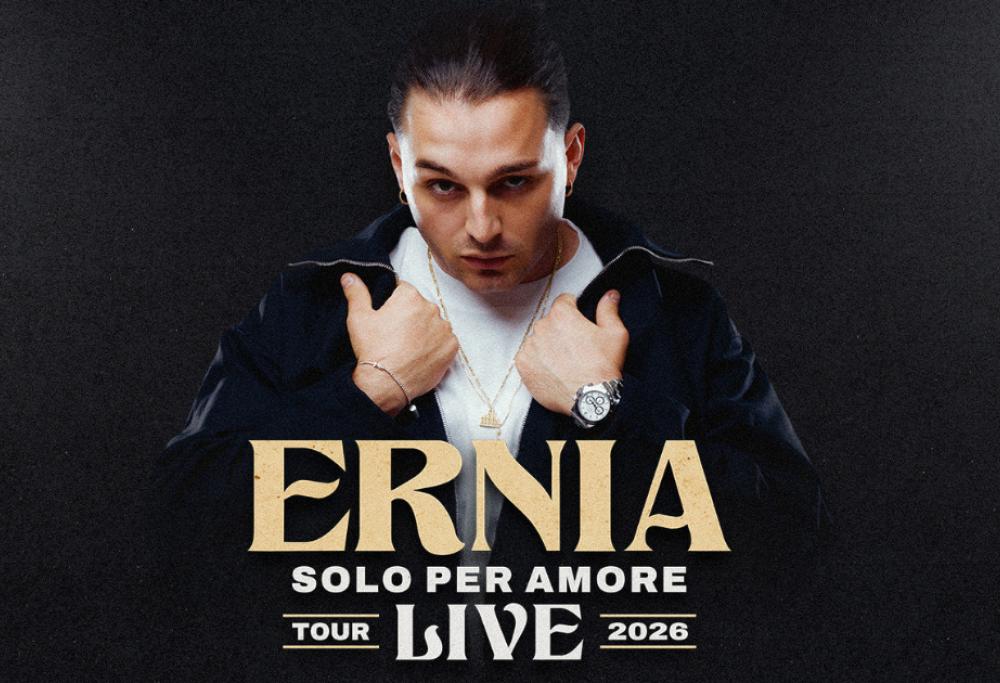 Ernia torna in concerto con il "Solo per amore tour live 2026"