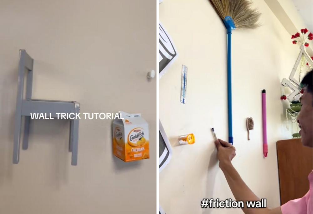 La wall friction &egrave; virale sui social: gli oggetti diventano arte