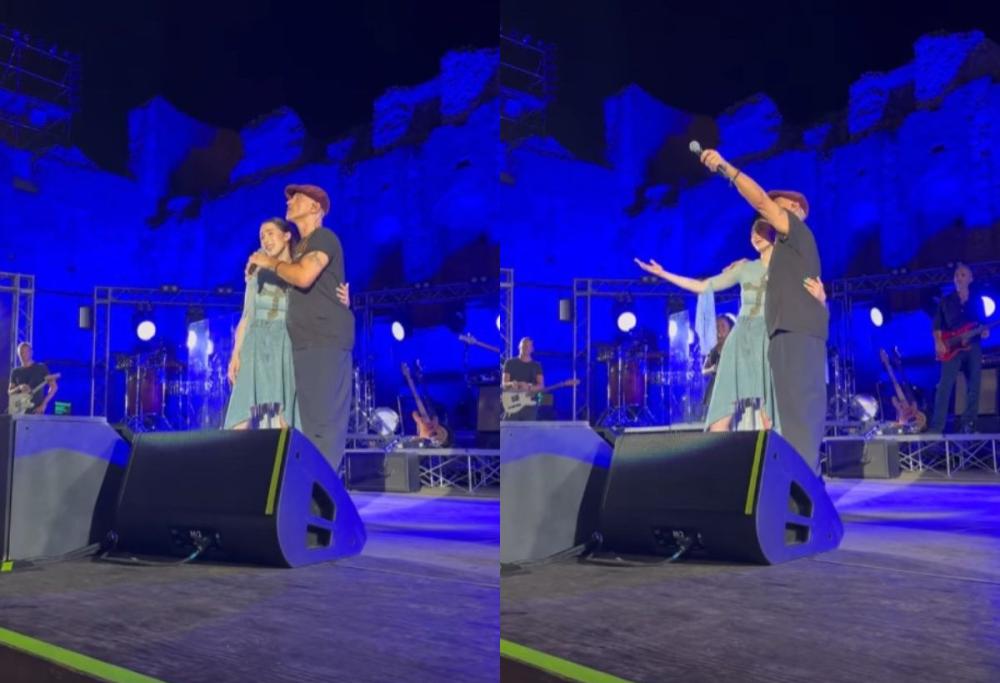 “L’aurora”: Eros e Aurora danno vita a un tenero duetto a Taormina