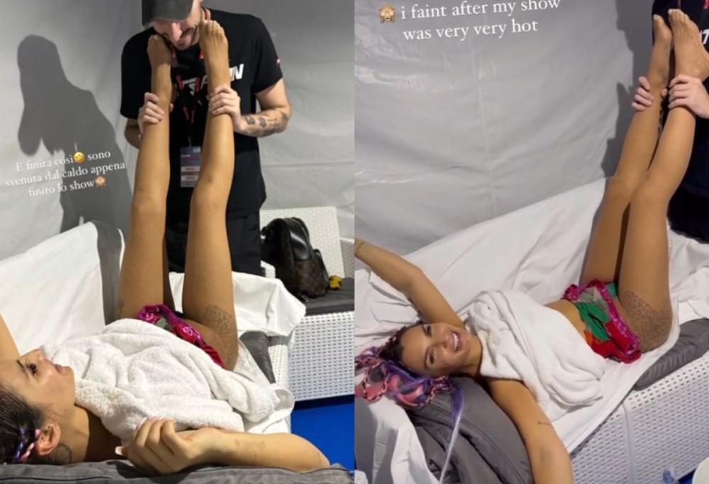 Elettra Lamborghini sviene dopo lo show: “Faceva troppo caldo”