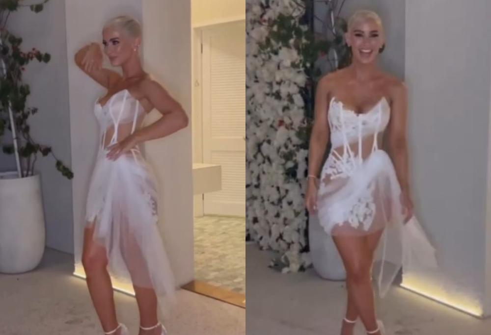 Influencer australiana travolta dalle critiche per l’abito delle nozze