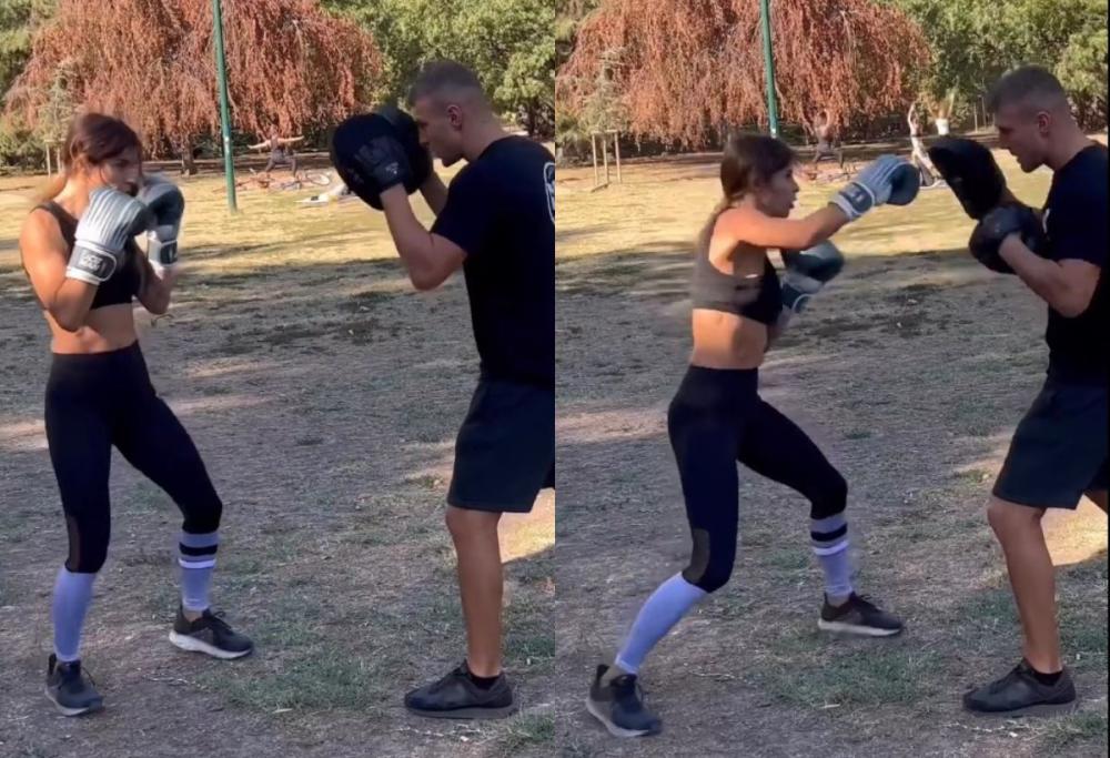 Elisabetta Canalis e Georgian Cimpeanu: kickboxing a colpi d’amore