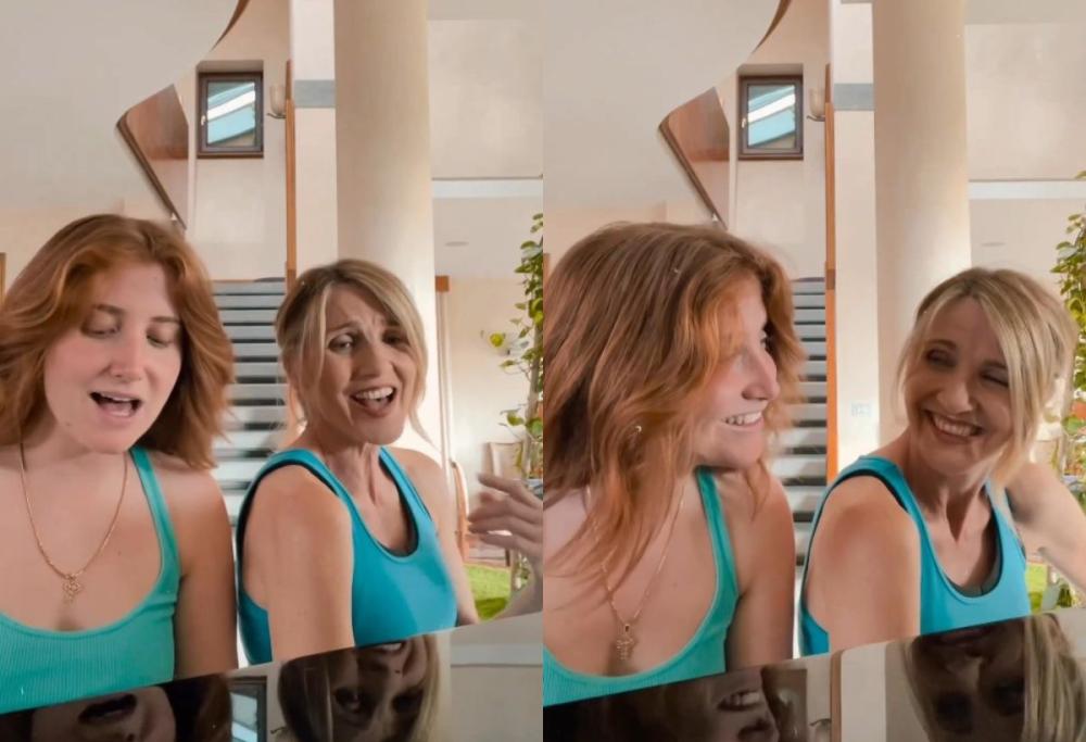 Lorella Cuccarini e la figlia Chiara duettano al piano su “Due vite”