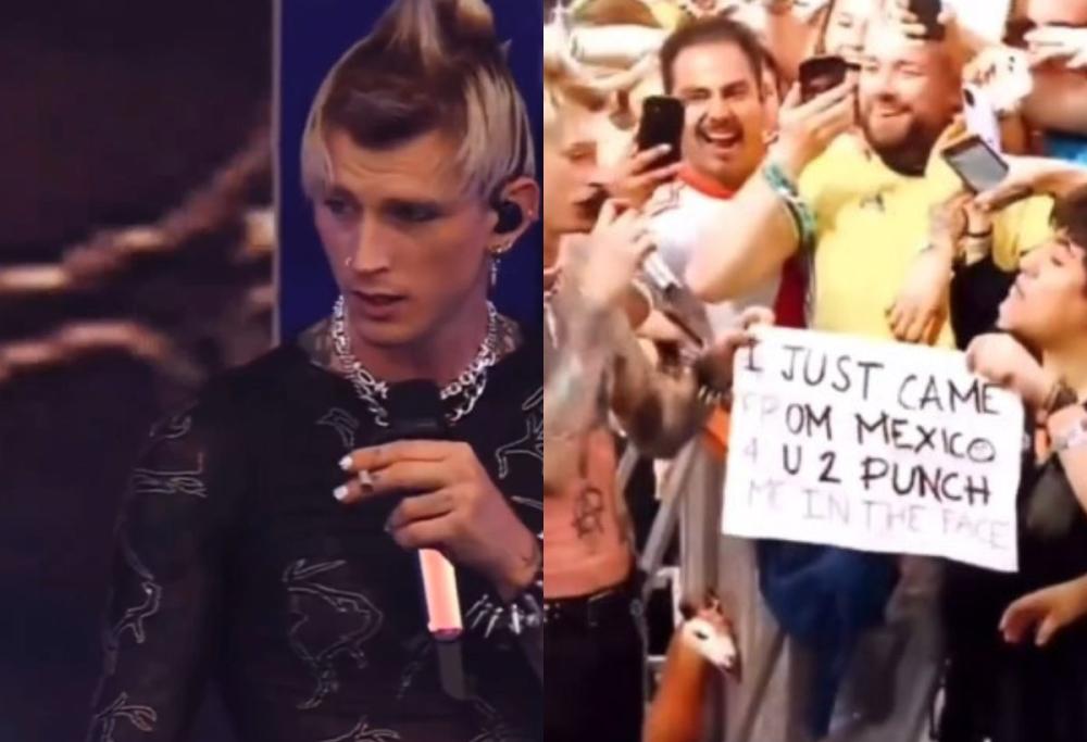 Machine Gun Kelly esaudisce il “sogno” di un fan dandogli un pugno