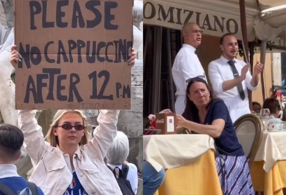 "No cappuccino dopo mezzogiorno”, il cartello in centro per i turisti