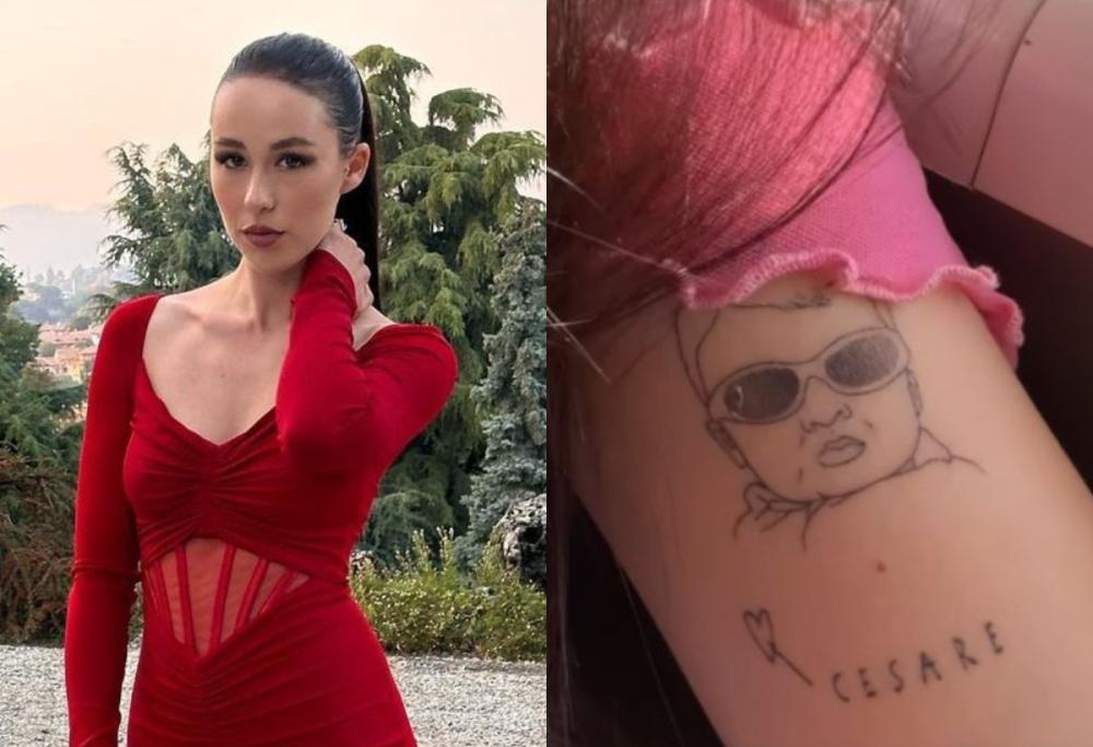 Aurora Ramazzotti, la foto del tatuaggio dedicato al figlio Cesare