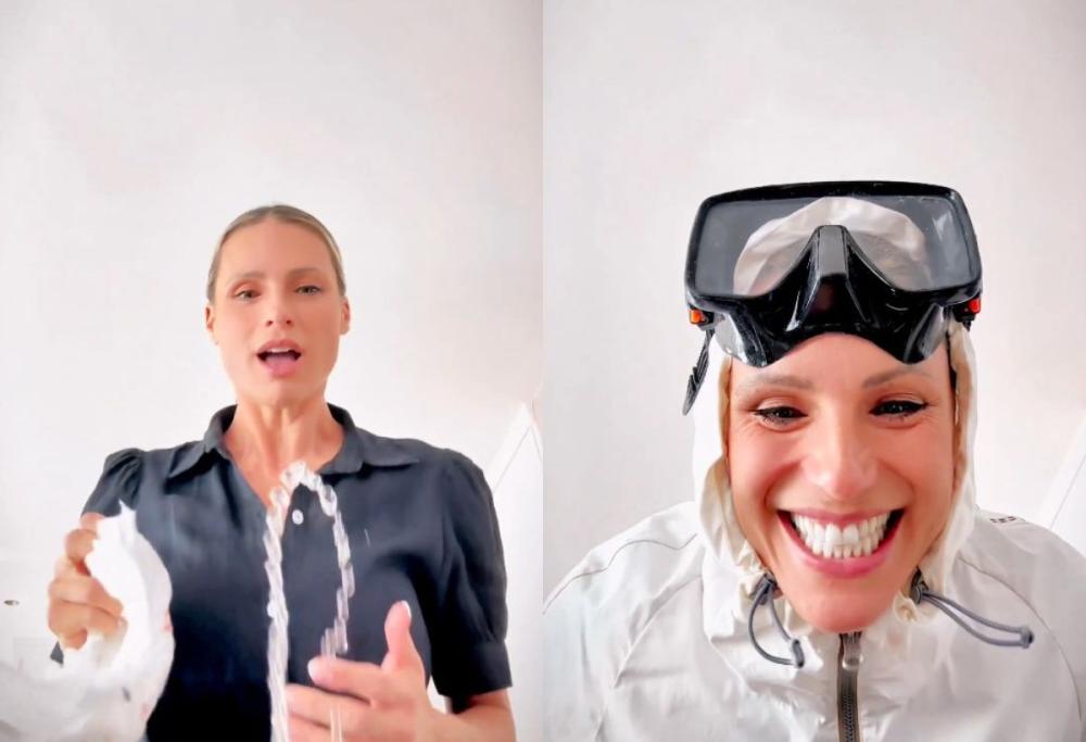 Michelle Hunziker e l’esilarante tutorial sul cambio del pannolino
