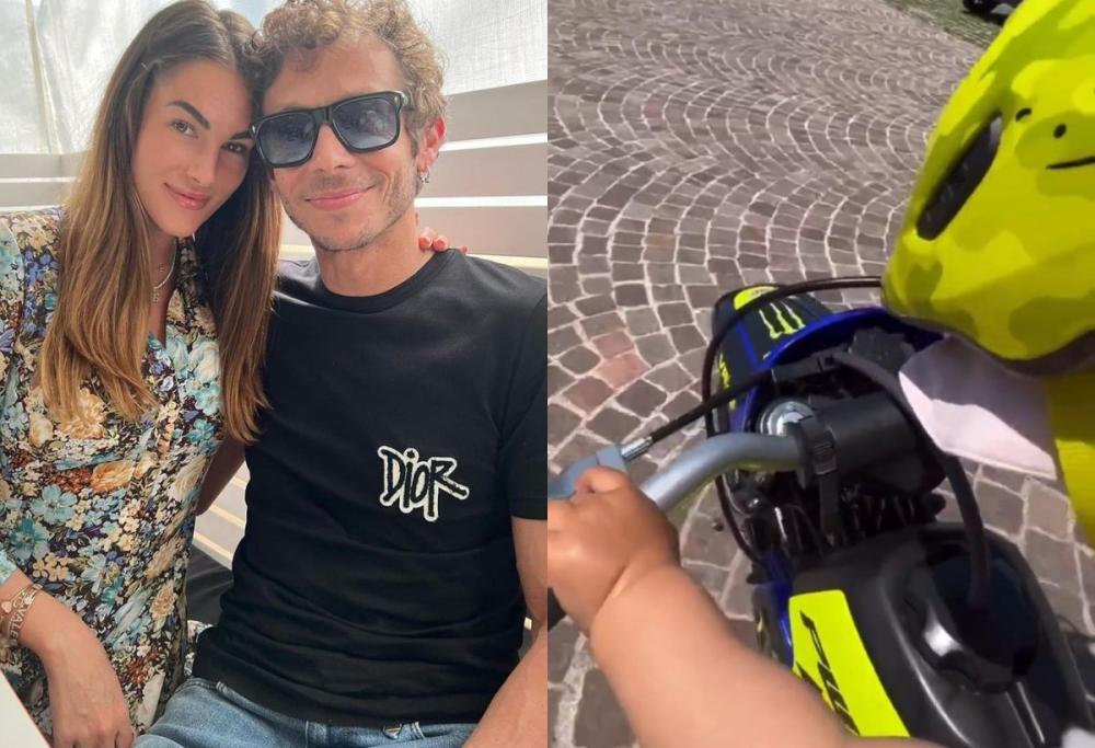 La figlia di Valentino Rossi a 16 mesi già in sella di una mini-bike