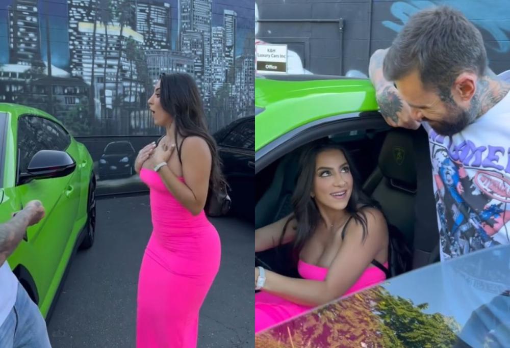 Gira una scena hard di successo, il marito le regala la Lamborghini