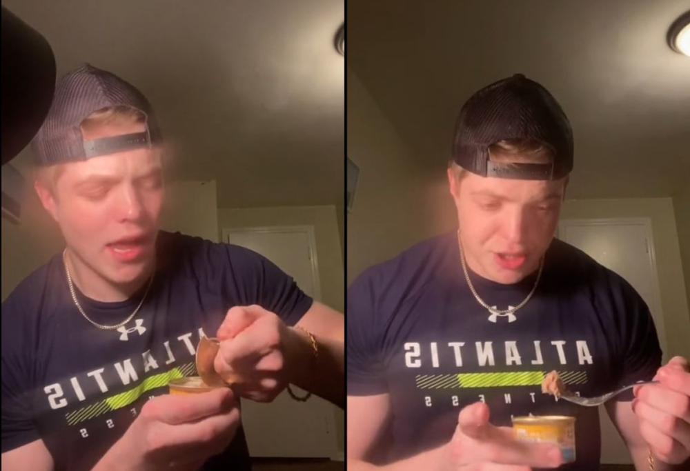 Il fitness influencer che ha mangiato cibo per gatti