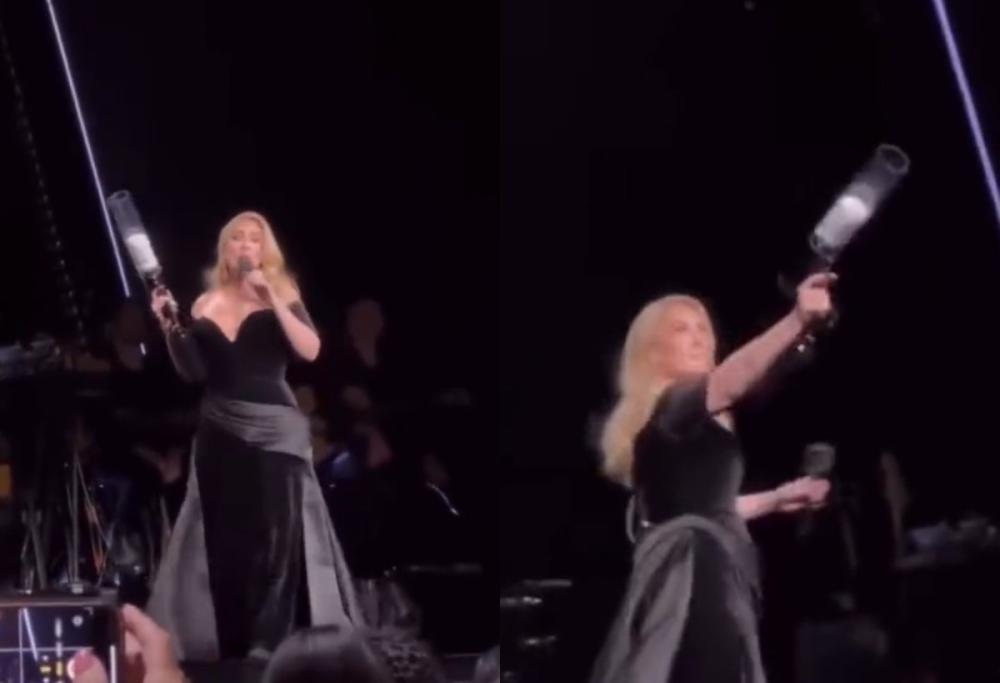 Adele in concerto: “Se mi lanciate addosso qualcosa vi uccido”