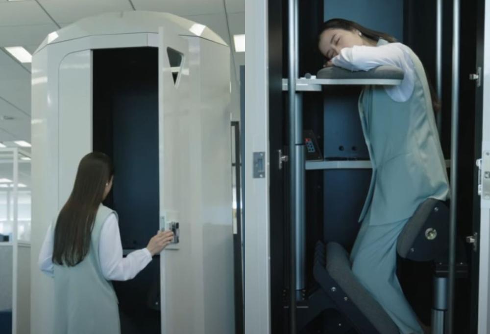 Capsule per pisolini in piedi: arrivano in Giappone le "GiraffeNap"