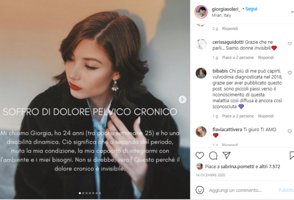 Giorgia, compagna di Damiano dei Maneskin, racconta la sua malattia