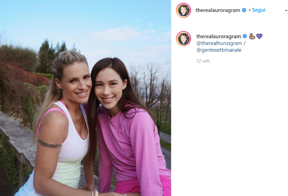 Michelle Hunziker difende la figlia Aurora sulla vicenda catcalling