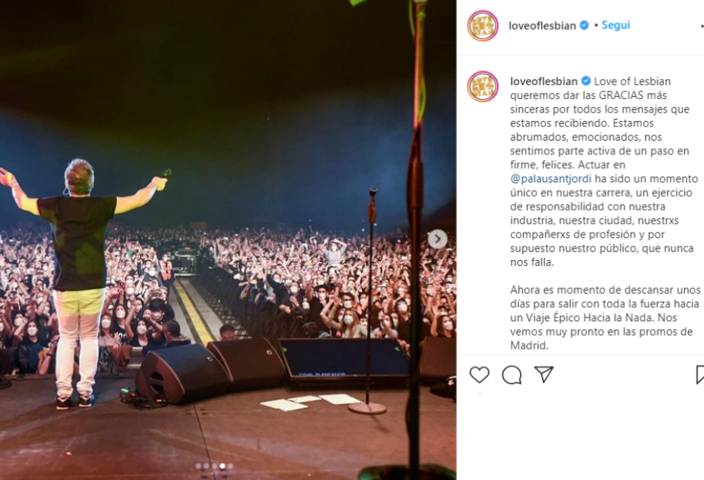 Un concerto rock dal vivo con 5mila persone vicine vicine: un sogno? No è Barcellona