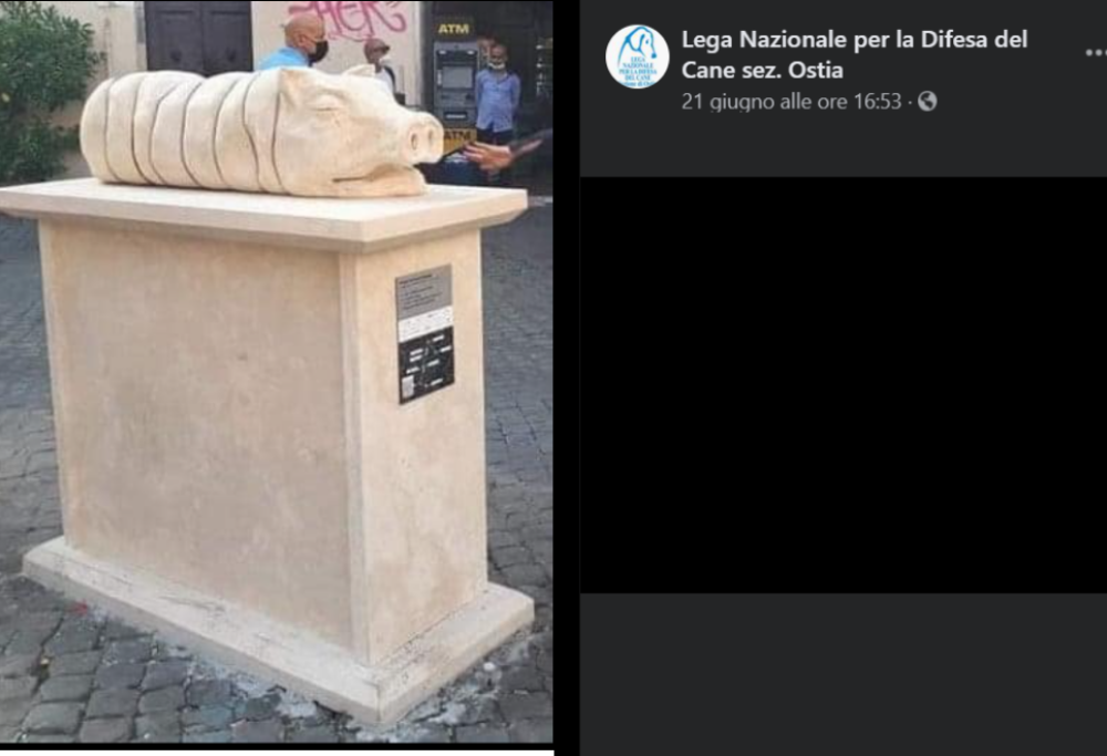 A Trastevere la fontana omaggio alla porchetta sta facendo infuriare gli animalisti 