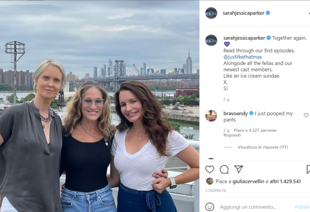 Il primo scatto dal set del revival di Sex & the City è impressionante