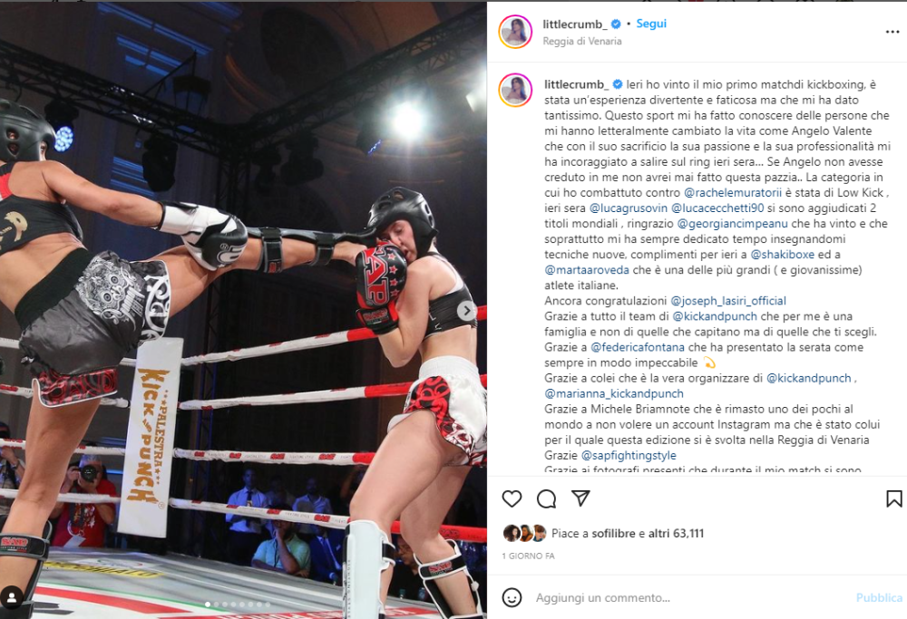 Elisabetta Canalis campionessa di Kick Boxe alla Reggia di Venaria 