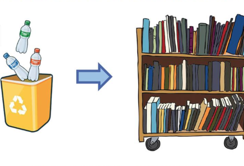 Ogni 10 bottiglie di plastica un libro gratis: l’iniziativa di una libreria