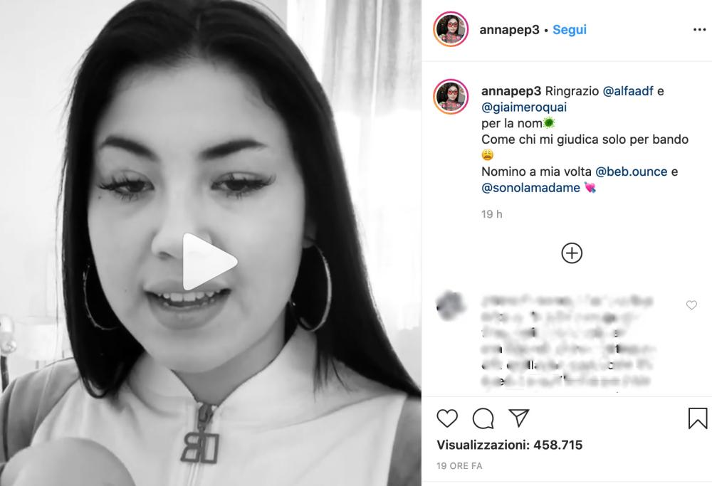 Anna partecipa alla Covid Freestyle Challenge: "Spero finisca come chi mi giudica solo per Bando"