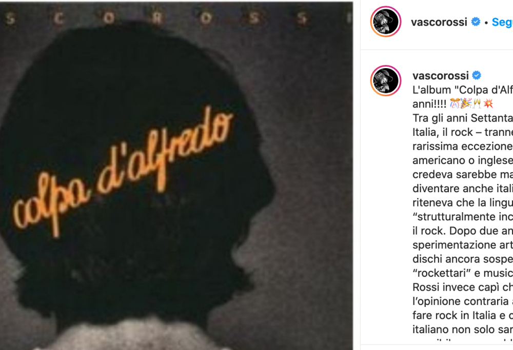 Colpa di Alfredo di Vasco Rossi compie 40 anni!