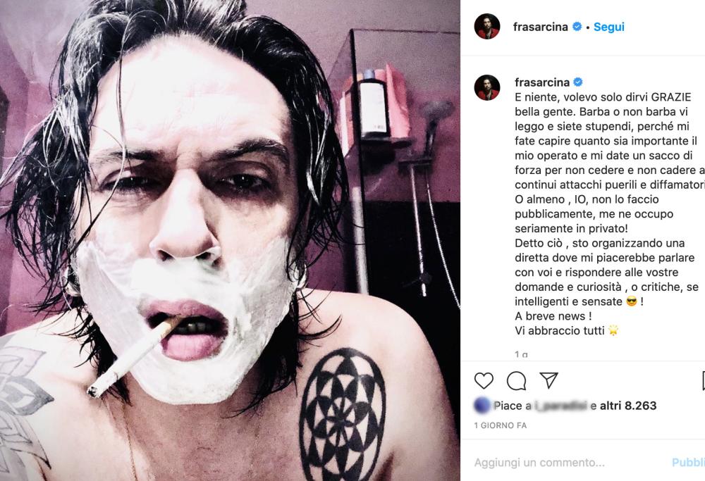 Francesco Sarcina contro la ex Clizia Incorvaia: "Non cedo agli attacchi puerili"