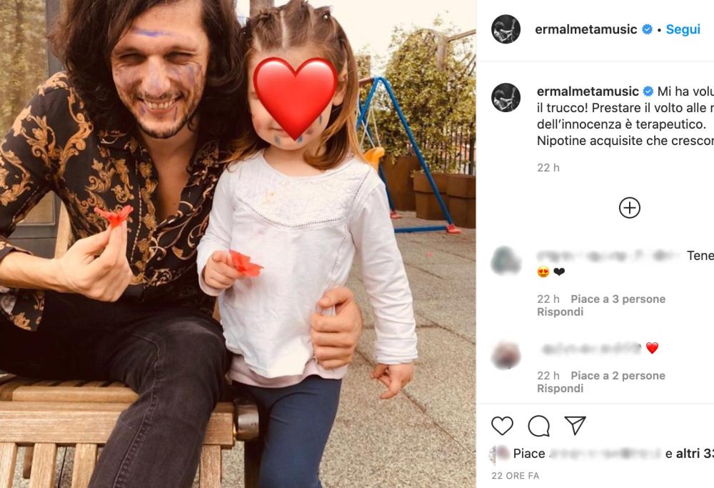 Ermal Meta ha postato una foto dolcissima con la nipotina acquisita