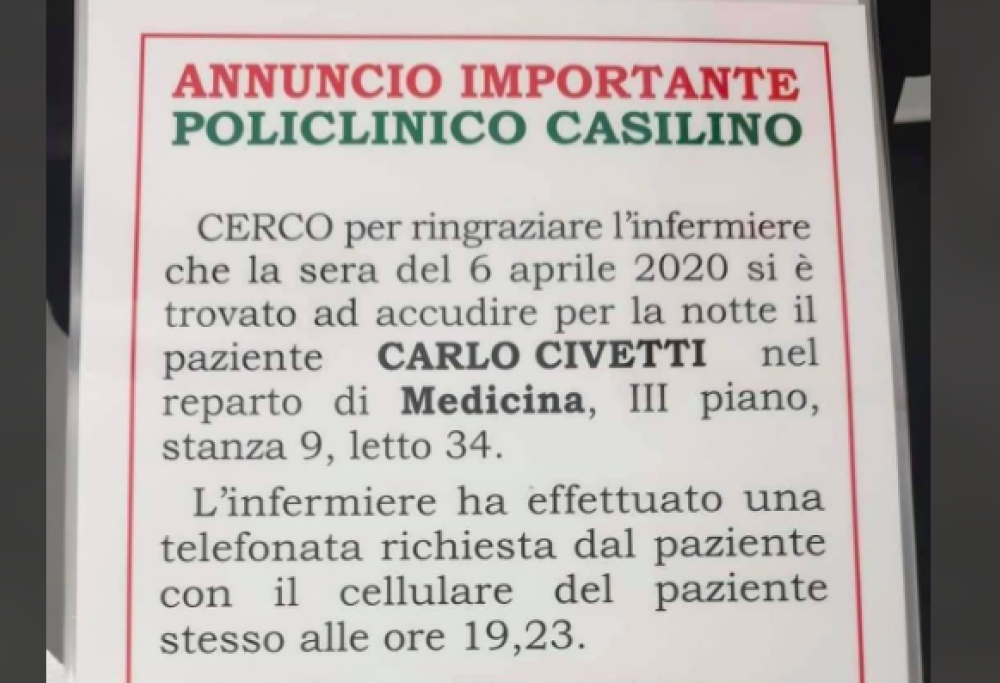 "Cerco l'infermiere che mi ha fatto salutare mio marito per l'ultima volta": l'appello di Anna