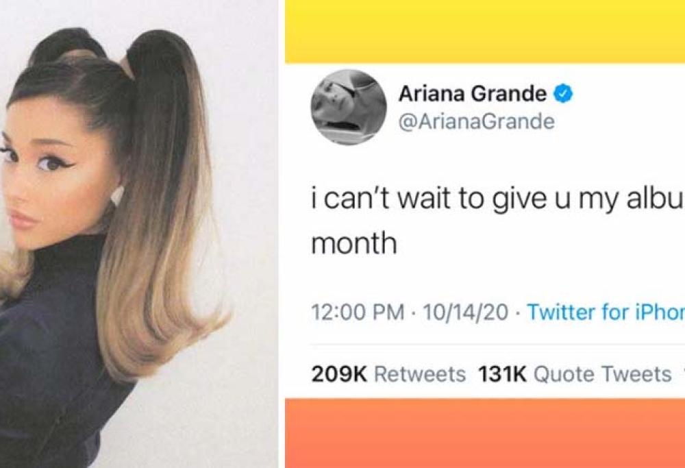 Ariana Grande annuncia il nuovo album e i fan impazziscono di gioia