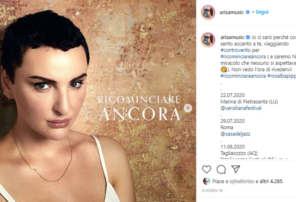 Arisa: fuori il nuovo singolo "Ricominciare ancora"