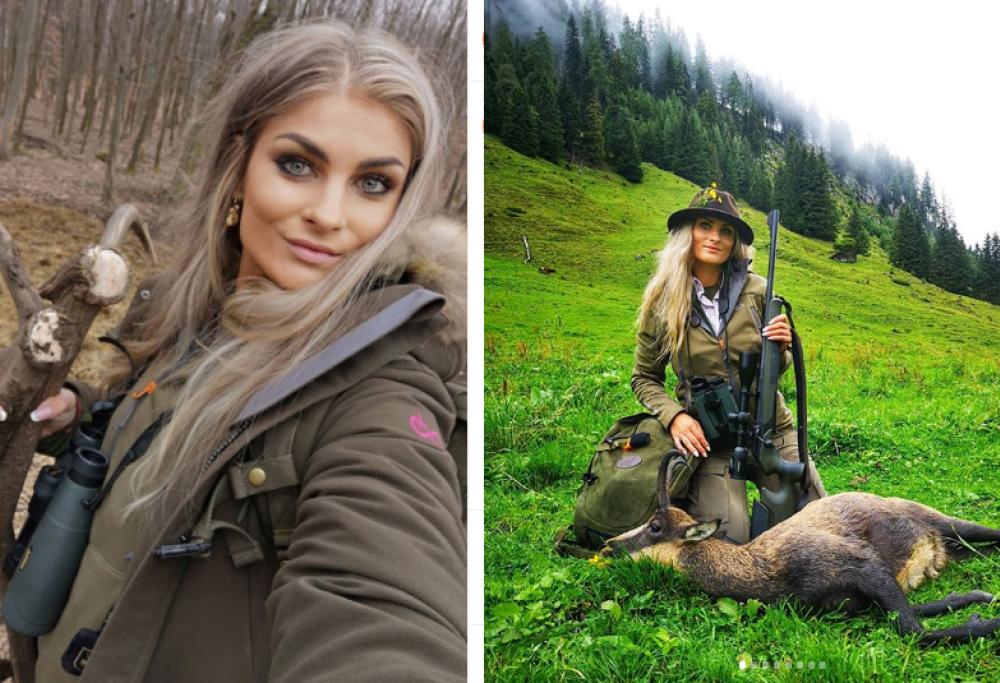 Cacciatrice posta le foto di animali uccisi e scatena l'ira del web