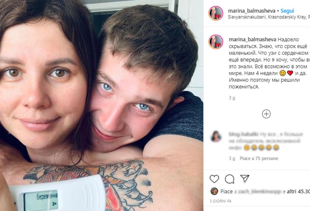 Influencer russa annuncia di essere incinta del figliastro