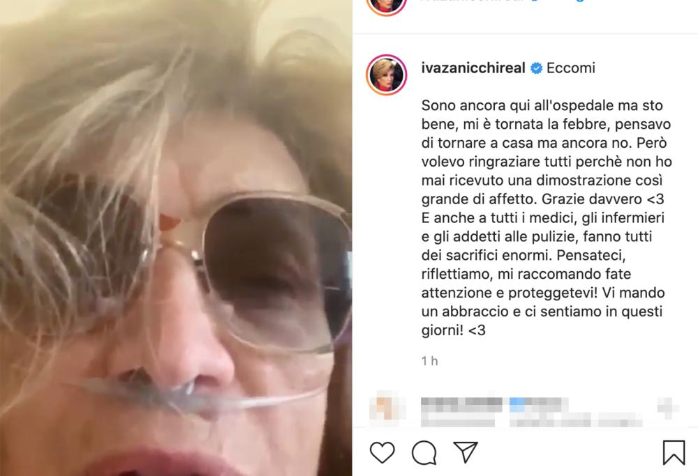 Iva Zanicchi è ancora in ospedale per il Covid: ha di nuovo la febbre e i sintomi della polmonite