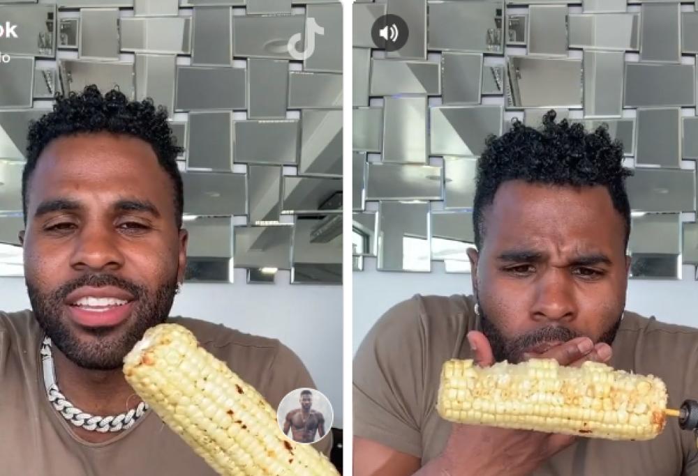 Jason Derulo si rompe i denti mangiando una pannocchia su un trapano