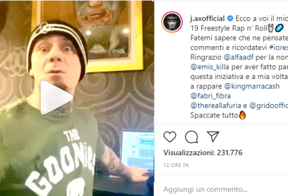 Anche J-Ax partecipa alla Covid Freestyle Challenge e sfida altri rapper