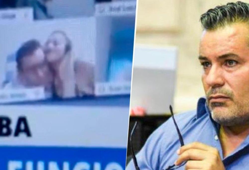 Deputato hot: bacia il seno della fidanzata durante una seduta virtuale della Camera argentina