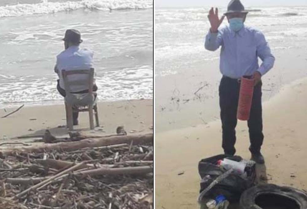 Nonno plastic free: a 93 anni ripulisce la sua spiaggia del cuore