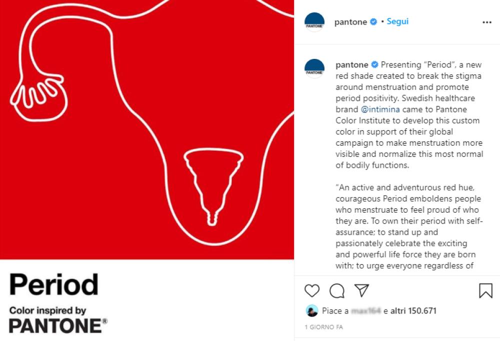 Pantone combatte il tabù del ciclo mestruale lanciando il colore "Rosso Period"