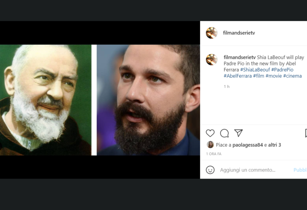 Shia LaBeouf interpreterà Padre Pio nel nuovo film di Abel Ferrara