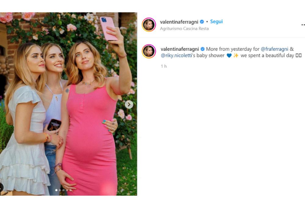 Ferragni: baby shower a sorpresa per Francesca