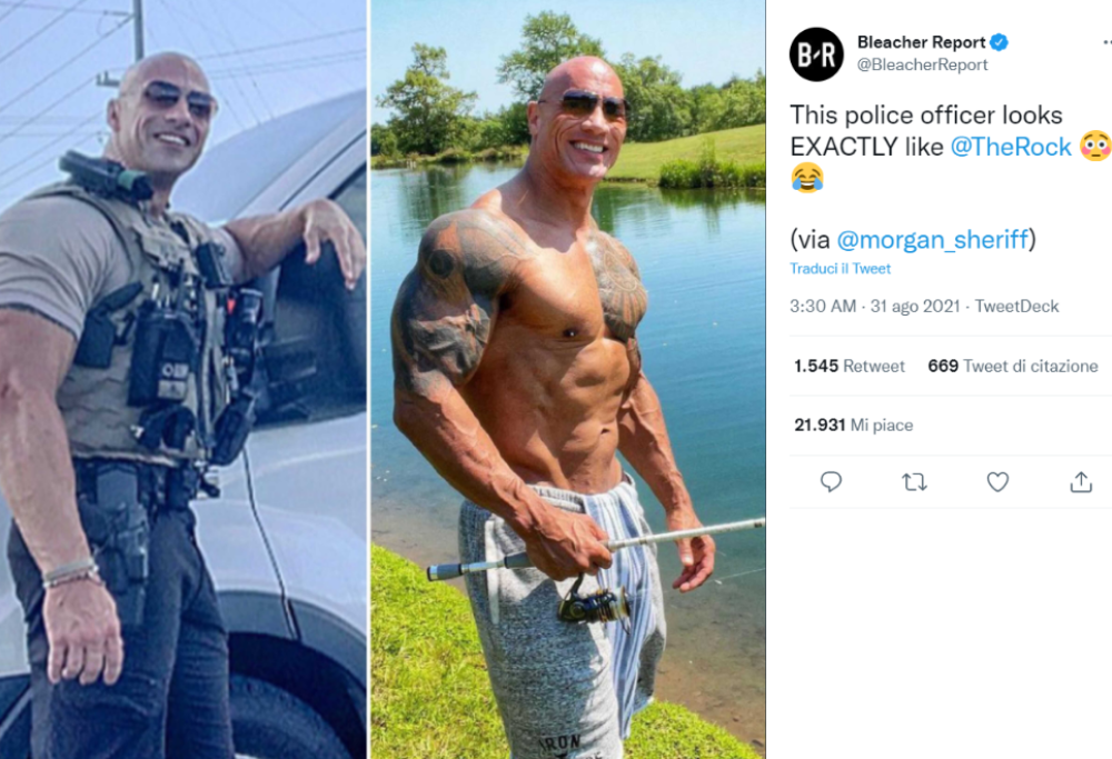 Dwayne Johnson scrive al sosia: “Un giorno dobbiamo farci una bevuta”