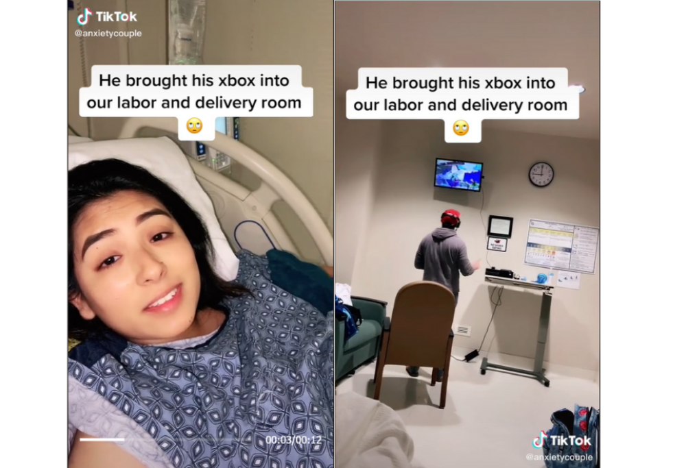 La fidanzata sta per partorire: lui si porta anche l’Xbox in ospedale