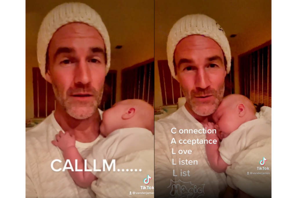 Il metodo James Van Der Beek per calmare il neonato è infallibile