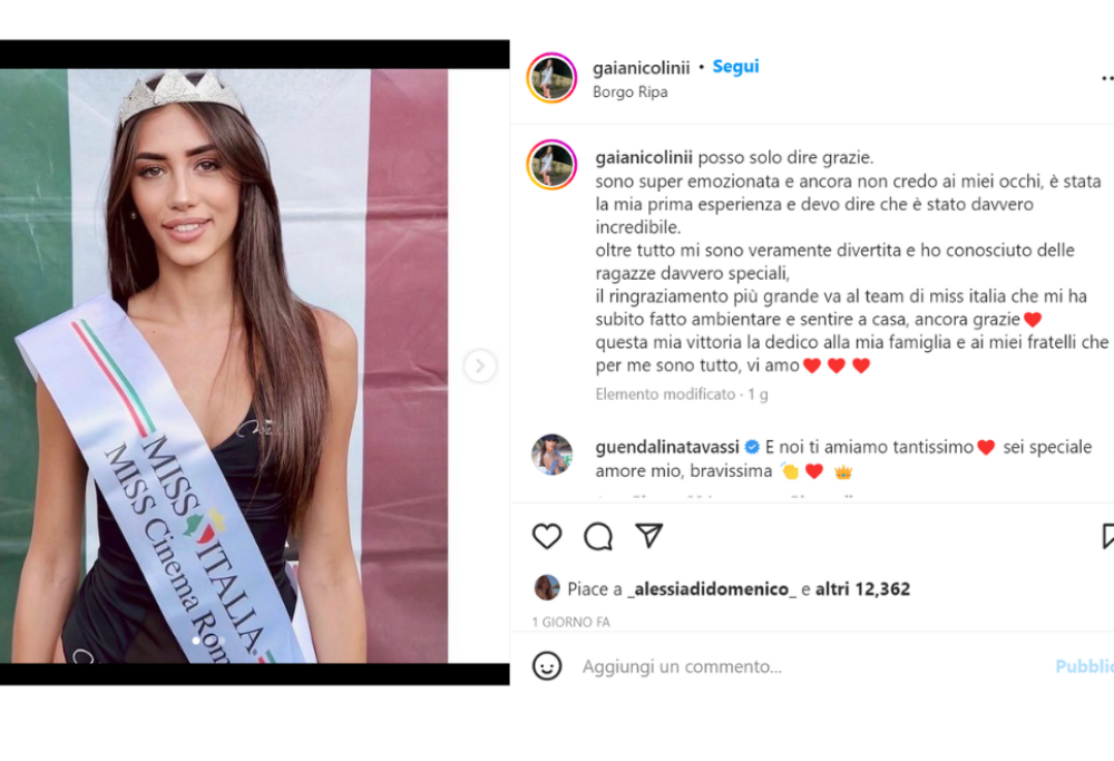 Gaia Nicolini, la figlia di Guendalina Tavassi, va alle finali di Miss Italia