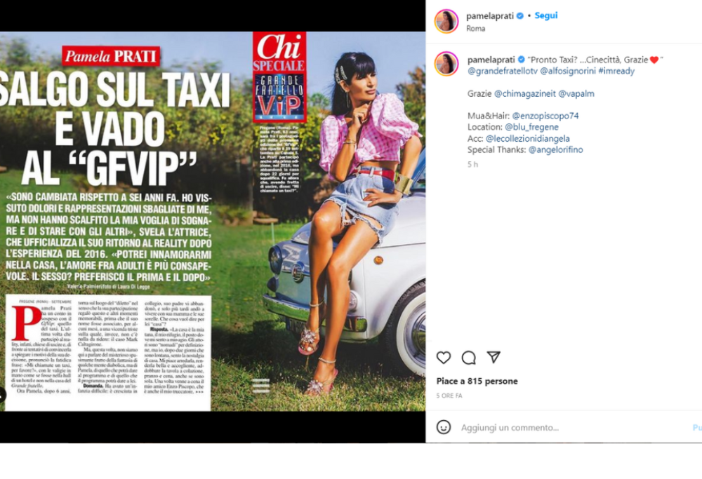Pamela Prati sarà una concorrente del Gf Vip 